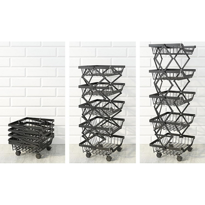 Τροχήλατη ραφιέρα τροφίμων κουζίνας - 1028-5 - 522121