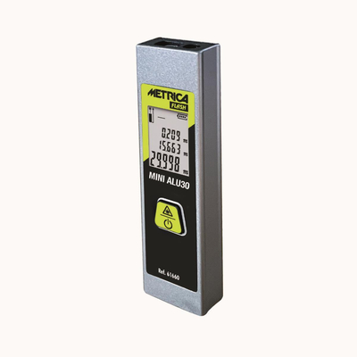 Μέτρο laser MINI ALU30 τσέπης 30m, σφάλμα +/-5mm, για απόσταση. / 61660