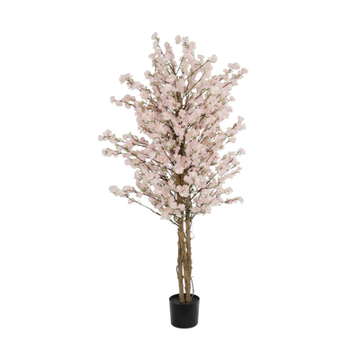GloboStar® Artificial Garden PINK CHERRY 21098 Τεχνητό Διακοσμητικό Δέντρο Κερασιά Μ80 x Π80 x Υ160cm