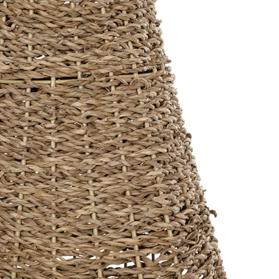 GloboStar® Artificial Garden CALIFORNIA 21239 Διακοσμητικό Πλεκτό Καλάθι - Κασπώ Γλάστρα - Flower Pot Μπεζ Μ20 x Π20 x Υ43cm