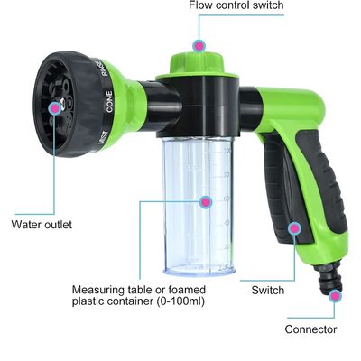 Πιστόλι ποτίσματος για λάστιχο με δοχείο σαπουνιού - 699749