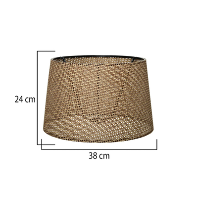 GloboStar® COVER 203-0261 Μοντέρνο Φωτιστικό Καπέλο Μπέζ Διάτρητο Ύφασμα - Μ38 x Π38 x Υ30cm