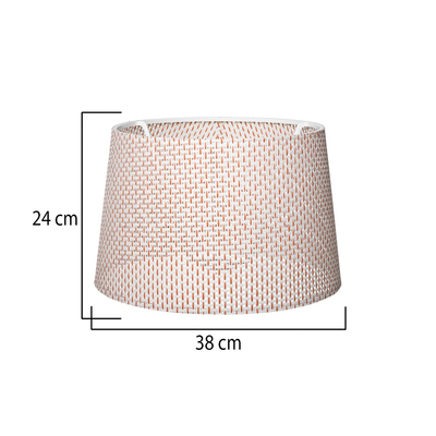 GloboStar® COVER 203-0263 Μοντέρνο Φωτιστικό Καπέλο Μπέζ Διάτρητο Ύφασμα - Μ38 x Π38 x Υ30cm