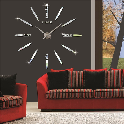 100383 Ρολόι Τοίχου 3D Stickers Mirror Do It Yourself καθρέφτης