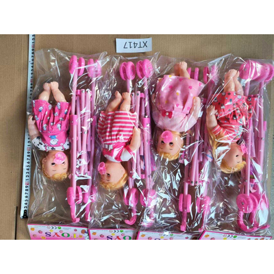 Παιδικό καροτσάκι με κούκλα - XT417 - 316337