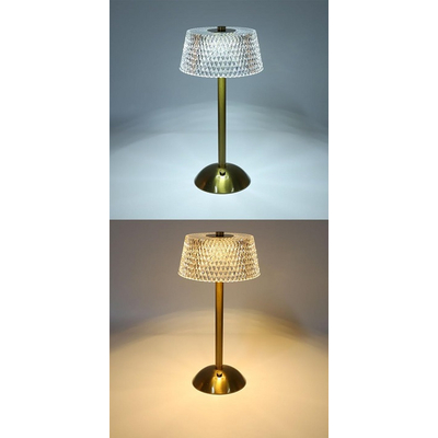 Επαναφορτιζόμενο επιτραπέζιο φωτιστικό LED - 43-5 - 430149 - Gold