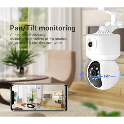 Κάμερα ασφαλείας IP Dual - Security Camera - WiFi - 4MP - 322039