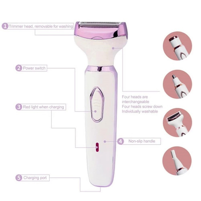 Ξυριστική μηχανή προσώπου-σώματος - 4 in 1 - KM-6713 - Kemei