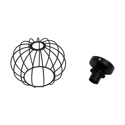 GLOBOSTAR® BITUIN 201-0116 Μοντέρνο Φωτιστικό Οροφής με Ντουί 1 x E27 AC 220-240V IP20 - Μαύρο - Μ21 x Π21 x Υ18cm