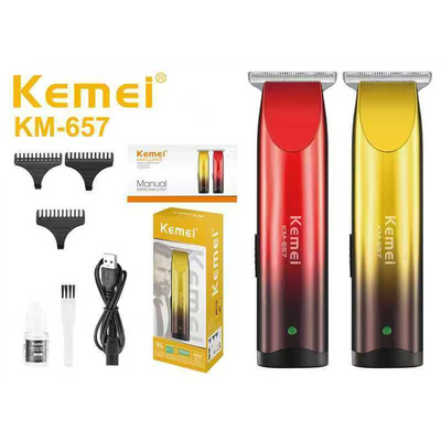 Κουρευτική μηχανή & trimmer - KM-657 - Kemei - Red