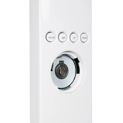 GLOBOSTAR® ZENTIME 76554 Μοντέρνο Επιτραπέζιο Φωτιστικό Γραφείου με Ασύρματη Φόρτιση 15W 3A & Ψηφιακό Ρολόι LED 3.5W 350lm 120° DC 5V με USB-C IP20 Ρυθμιζόμενο Λευκό CCT με Αφή 2700K/4500K/6000K Dimmable - Sanan SMD Chip - Μαύρο - Μ19.5 x Π25 x Υ50cm - 2 Χρόνια Εγγύηση