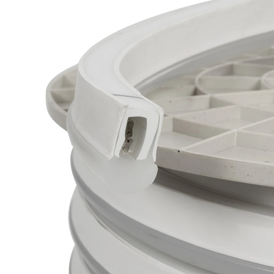 GloboStar® 999-0245 OVALE 120° Degree Neon Flex Epistar LED SMD 5050 1m 18W/m 60LED/m 1260lm/m 120° DC 230V Αδιάβροχη IP68 RGB Dimmable Μ100 x Π2.6 x Υ1.7cm