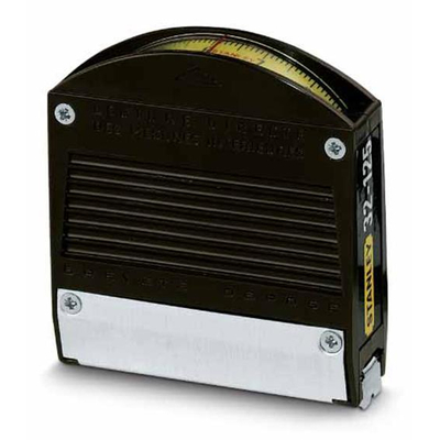 Μέτρο πλαστικό PANORAMIC με λάμα 13mm - 3m. Κέλυφος από ABS ανθεκτικό σε κρούσεις. Άμεση ανάγνωση εσωτερικών μετρήσεων κάτω από το παραθυράκι. Μπλοκάρισμα της λάμας στο σημείο μέτρησης με γάντζο στερεωμένο με 2 πριτσίνια. Βάση αλουμινίου. / 1-32-125