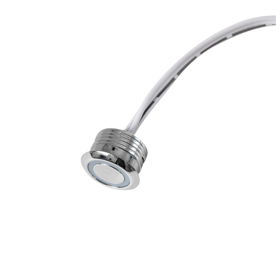 GLOBOSTAR® BUTTON 70793 Φωτιζόμενος Χωνευτός Διακόπτης Αφής On/Off & Push Dimming LED DC 12-24V 1 x 4A 96W Max IP20 Μπλε - Μ2 x Π2 x Υ1.2cm - 2 Χρόνια Εγγύηση