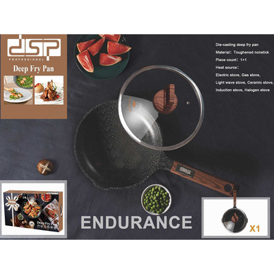 Αντικολλητικό τηγάνι με καπάκι - 2.7L - CA005-CD24-Black - DSP - 565718