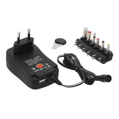 Τροφοδοτικό μετασχηματιστής με ρυθμιστή τάσης 6 βύσματα και θύρα USB - 30W - 812990