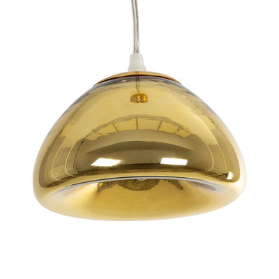 GLOBOSTAR® CRISTIN 999-0037 Μοντέρνο Κρεμαστό Φωτιστικό Οροφής με Ντουί 1 x G4 AC 220-240V IP20 - Χρυσό - Μ18 x Π18 x Υ13cm