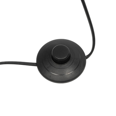 GloboStar® CURACAO 999-0041 Μοντέρνο Επιδαπέδιο Φωτιστικό Μονόφωτο 1 x E27 IP20 Μαύρο Μέταλλο με Καφέ Ξύλο - Μ30 x Π30 x Υ165cm