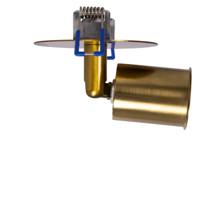 GloboStar® SARA 999-0061 Χωνευτό Φωτιστικό Οροφής Σποτ Μονόφωτο 1 x E27 IP20 Χρυσό Μέταλλο - Μ8,5 x Π8,5 x Υ11cm