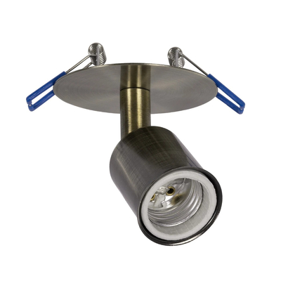 GloboStar® SARA 999-0062 Χωνευτό Φωτιστικό Οροφής Σποτ Μονόφωτο 1 x E27 IP20 Μπρούτζινο Μέταλλο - Μ8,5 x Π8,5 x Υ11cm