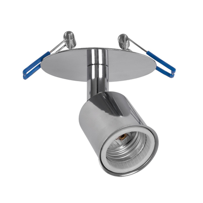 GloboStar® SARA 999-0059 Χωνευτό Φωτιστικό Οροφής Σποτ Μονόφωτο 1 x E27 IP20 Ασημί Μέταλλο - Μ8,5 x Π8,5 x Υ11cm