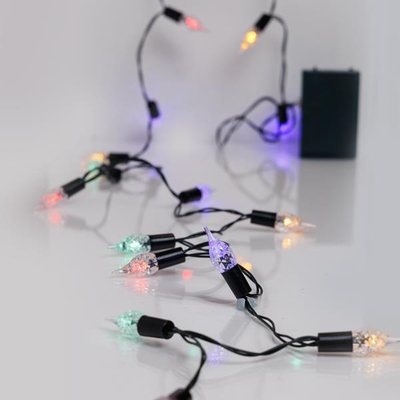 ΣΕΙΡΑ, 20 LED 5mm ΜΕ VINTAGE ΔΙΑΚΟΣΜΗΤΙΚO 1,2cm, ΜΠΑΤΑΡΙΑΣ 3ΧΑΑ, ΧΡΟΝΟΔΙΑΚΟΠΤΗ, ΠΡΑΣΙΝΟ PVC ΚΑΛΩΔΙΟ, ΠΟΛΥΧΡΩΜΟ LED, ANA 10cm, ΠΡΟΕΚΤΑΣΗ ΠΑΡΟΧΗΣ 30cm, IP20