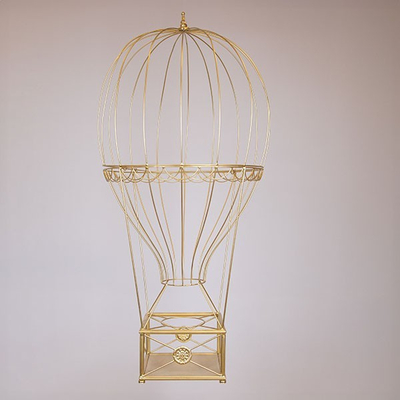 ΜΕΤΑΛΛΙΚΟ ΑΕΡΟΣΤΑΤΟ, ΧΡΥΣΟ, 60x60x122cm