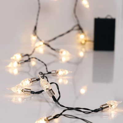 ΣΕΙΡΑ, 20 LED 5mm ΜΕ VINTAGE ΔΙΑΚΟΣΜΗΤΙΚΟ 1,2mm, ΜΠΑΤΑΡΙΑΣ 3ΧΑΑ, ΧΡΟΝΟΔΙΑΚΟΠΤΗ, ΠΡΑΣΙΝΟ PVC ΚΑΛΩΔΙΟ, ΘΕΡΜΟ ΛΕΥΚΟ LED, ANA 10cm, ΠΡΟΕΚΤΑΣΗ ΠΑΡΟΧΗΣ 30cm, IP20