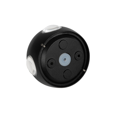 GLOBOSTAR® VEGA 60673 Μοντέρνο Φωτιστικό Τοίχου - Απλίκα LED 12W 1500lm 30° AC 220-240V Αδιάβροχο IP65 Θερμό Λευκό 2700K - Bridgelux COB Chip & TÜV SÜD Driver - Μαύρο Ματ - Μ10 x Π7.5 x Υ10cm - 5 Χρόνια Εγγύηση