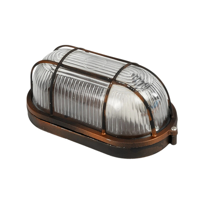 GLOBOSTAR® BOATLIGHT 61622 Vintage Φωτιστικό Καραβοχελώνα Τοίχου - Απλίκα με Ντουί 1 x E27 AC 220-240V Αδιάβροχο IP65 - Χάλκινο Παλαιωμένο Εφέ Σκουριάς Ματ - Μ21 x Π10.4 x Υ9cm