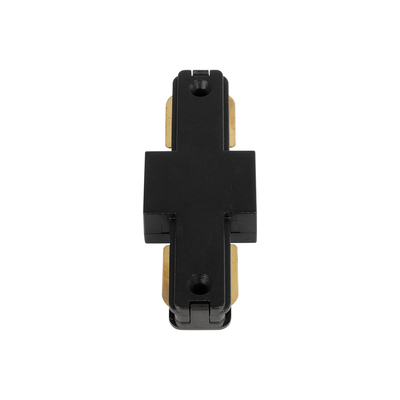 GLOBOSTAR® EUROTRACK-1PH 60903 Μονοφασικός Σύνδεσμος I Επέκτασης Ράγας 2 Καλωδίων 1L+1N για Σύστημα Ράγας Eurotrack-1PH AC 220-240V IP20 - Μαύρο Ματ - Μ9.3 x Π3.5 x Υ1.6cm