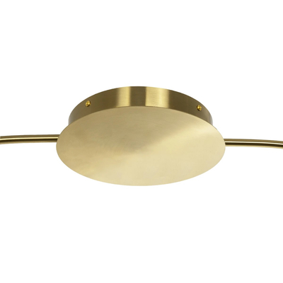 kelvo® GLOW 61674 Μοντέρνο Φωτιστικό Οροφής LED 65W 6500lm 360° AC 220-240V IP20 Ρυθμιζόμενο Λευκό CCT με Χειριστήριο από 2700K έως 6000K Dimmable - Lumileds SMD Chip - Χρυσό Πλατίνα & Λευκό Νήμα - Μ100 x Π100 x Υ30cm - 3 Χρόνια Εγγύηση