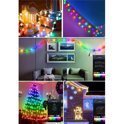 Χριστουγεννιάτικα φωτάκια LED - Φυσαλίδα - USB/5m/33L - RGB - 272355