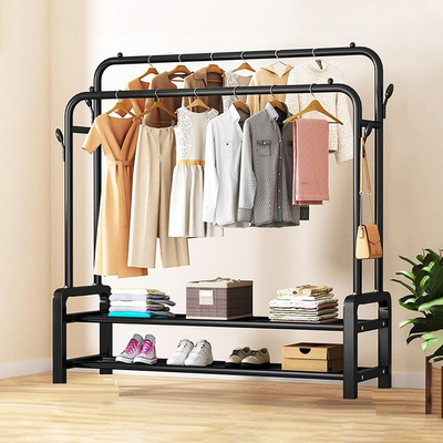 Κρεμάστρα δαπέδου με ράφια παπουτσιών - YP609 - 522626 - Black