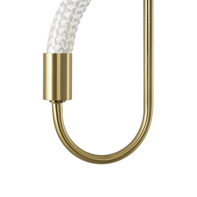 kelvo® GLOW 61683 Μοντέρνο Φωτιστικό Τοίχου - Απλίκα LED 18W 1800lm 360° AC 220-240V IP20 Ρυθμιζόμενο Λευκό CCT με On/Off 2700K/4500K/6000K - Lumileds SMD Chip - Χρυσό Πλατίνα & Λευκό Νήμα - Μ30 x Π15 x Υ70cm - 3 Χρόνια Εγγύηση