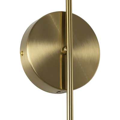 kelvo® GLOW 61683 Μοντέρνο Φωτιστικό Τοίχου - Απλίκα LED 18W 1800lm 360° AC 220-240V IP20 Ρυθμιζόμενο Λευκό CCT με On/Off 2700K/4500K/6000K - Lumileds SMD Chip - Χρυσό Πλατίνα & Λευκό Νήμα - Μ30 x Π15 x Υ70cm - 3 Χρόνια Εγγύηση