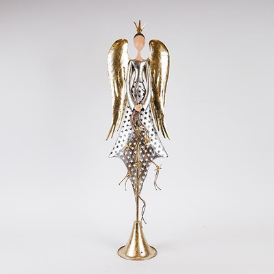 ΑΓΓΕΛΟΣ ΜΕ ΧΡΥΣΑ ΦΤΕΡΑ, ΜΕΤΑΛΛΙΚΟΣ, 23.5x15.24x86.36cm