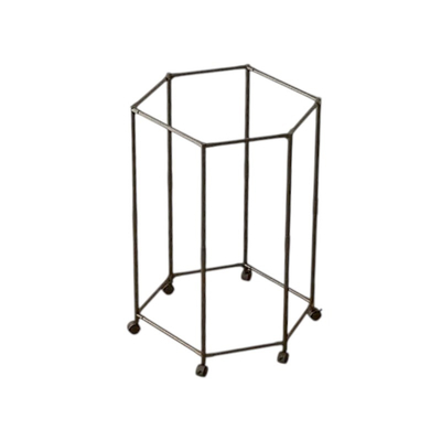 Τροχήλατη κρεμάστρα δαπέδου εξάγωνη - YH9913-1 - 114319 - Black