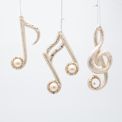 ΜΟΥΣΙΚΕΣ ΝΟΤΕΣ, ΣΑΜΠΑΝΙ ΜΕ ΠΕΡΛΑ, 3 ΣΧΕΔΙΑ, 11.9x12.5x12cm