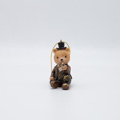 ΣΤΟΛΙΔΙ ΠΟΛΥΡΕΖΙΝ, ΑΡΚΟΥΔΑΚΙ ΚΑΘΙΣΤΟ VINTAGE ΜΕ ΠΙΠΑ, 4.5x9.5cm