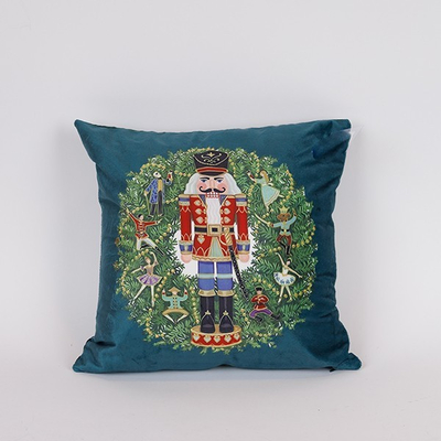 ΜΑΞΙΛΑΡΙ ΜΕ ΣΤΕΦΑΝΙ ΚΑΙ ΚΑΡΥΟΘΡΑΥΣΤΗ, ΠΡΑΣΙΝΟ, 40x40cm