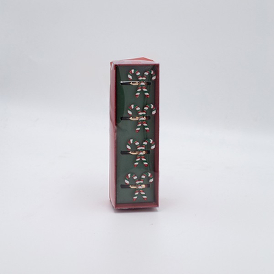 ΔΑΧΤΥΛΙΔΙΑ ΠΕΤΣΕΤΑΣ, ΜΕΤΑΛΛΙΚΑ, CANDY CANE, ΣΕΤ 4ΤΜΧ, 3.2x3.5x4.5cm