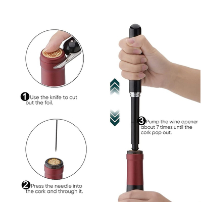 Ανοιχτήρι κρασιού με πίεση αέρος - Τιρμπουσόν - KH1-002101 - 812549 - Black