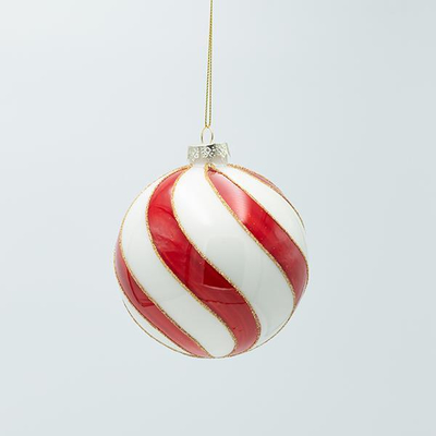 ΓΥΑΛΙΝΗ ΜΠΑΛΑ, CANDY ΜΕ ΧΡΥΣΟ GLITTER, ΣΕΤ 4ΤΜΧ, 10cm
