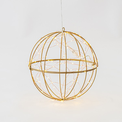 ΦΩΤΙΖΟΜΕΝΗ ΜΕΤΑΛΛΙΚΗ ΜΠΑΛΑ 60cm, ΜΕΤΑΣΧΗΜΑΤΙΣΤΗ, 480 ΘΕΡΜΑ ΛΕΥΚΑ LED, ΑΣΗΜΙ ΧΑΛΚΙΝΟ ΚΑΛΩΔΙΟ, ΠΡΟΕΚΤΑΣΗ ΠΑΡΟΧΗΣ 5m, IP44