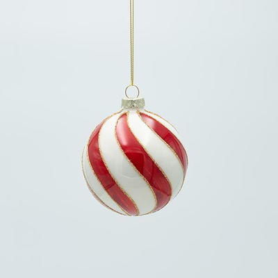 ΓΥΑΛΙΝΗ ΜΠΑΛΑ, CANDY ΜΕ ΧΡΥΣΟ GLITTER, ΣΕΤ 4ΤΜΧ, 8cm