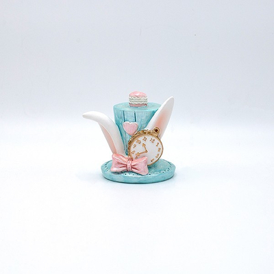 ΔΙΑΚΟΣΜΗΤΙΚΟ ΠΟΛΥΡΕΖΙΝ, ΚΑΠΕΛΟ ΜΕ ΑΥΤΙΑ ΛΑΓΟΥ, ΓΑΛΑΖΙΟ, 9x8.5cm