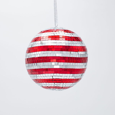 ΓΥΑΛΙΝΗ ΜΠΑΛΑ, ΝΤΙΣΚΟ, ΚΟΚΚΙΝΗ ΑΣΗΜΙ, 12cm