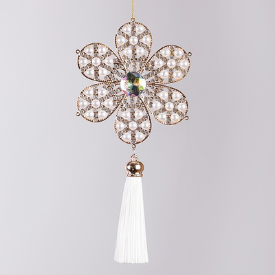 ΣΤΟΛΙΔΙ ΧΙΟΝΟΝΙΦΑΔΑ, ΧΡΥΣΟ ΠΕΡΛΕ ΜΕ ΛΕΥΚΗ ΦΟΥΝΤΑ, 8.8x19cm