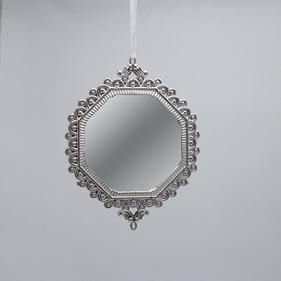 ΣΤΟΛΙΔΙ ΚΡΕΜΑΣΤΟ, VINTAGE ΚΑΘΡΕΦΤΗΣ, ΔΙΑΜΑΝΤΙ ΑΣΗΜΙ,15.5x12cm